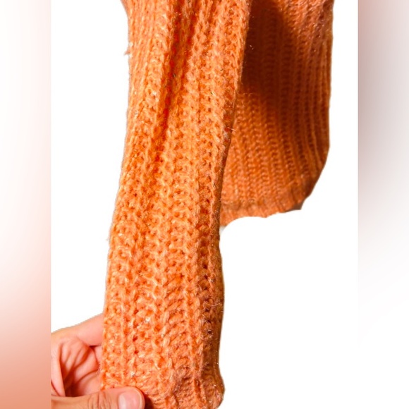 Anthropologie KNITTED & KNOTTED Sunstitch Pullover Sweater Peach XS EUC - Picture 5 of 13
